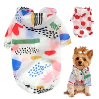 summer outdoor puppy pet rain coat sun proof clothing s xl hoody sun protection hoodie raincoat for dogs cats apparel clothes