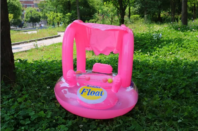 Надувная Детская лодка с навесом плавательный круг для детей пляжный матрас моря