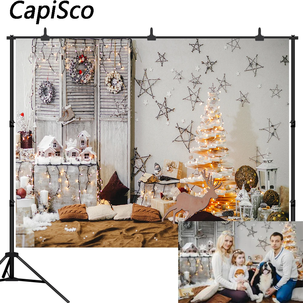 Capisco фотография рождественской елки фон Рождественский лось звезда Крытый фон портрет фотостудия украшения фотостудия реквизит