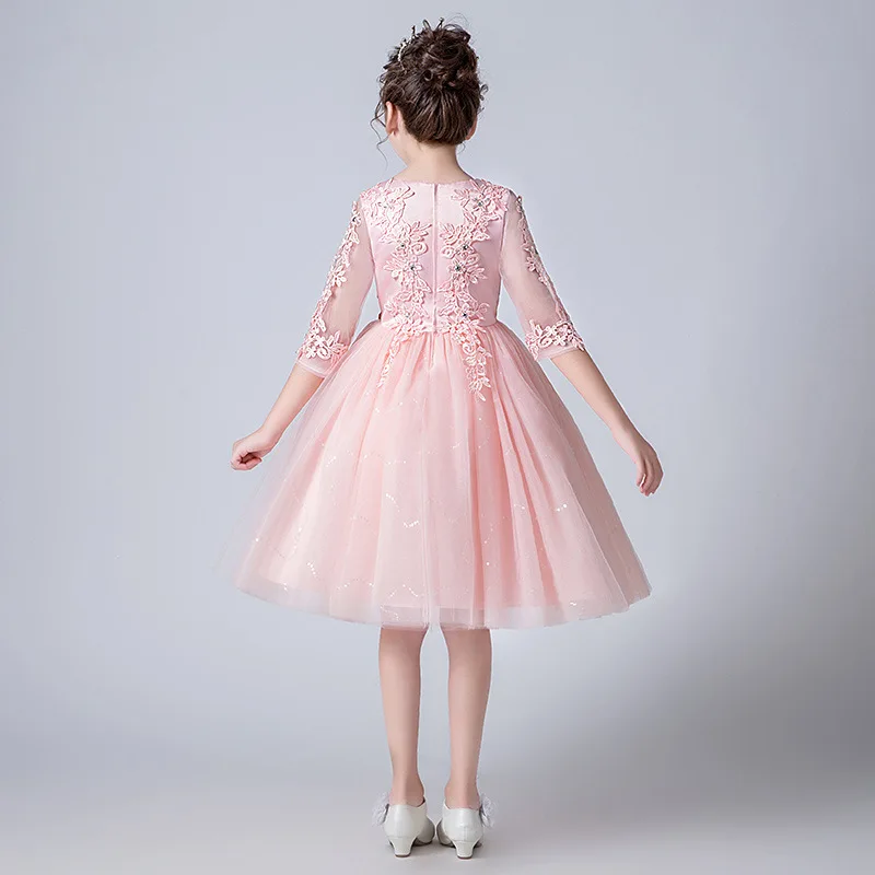 

Princess dress Ball Gown Flower girl dresses Embroidery Party dresses for girls Brief Dress for girls Wholesale clothing