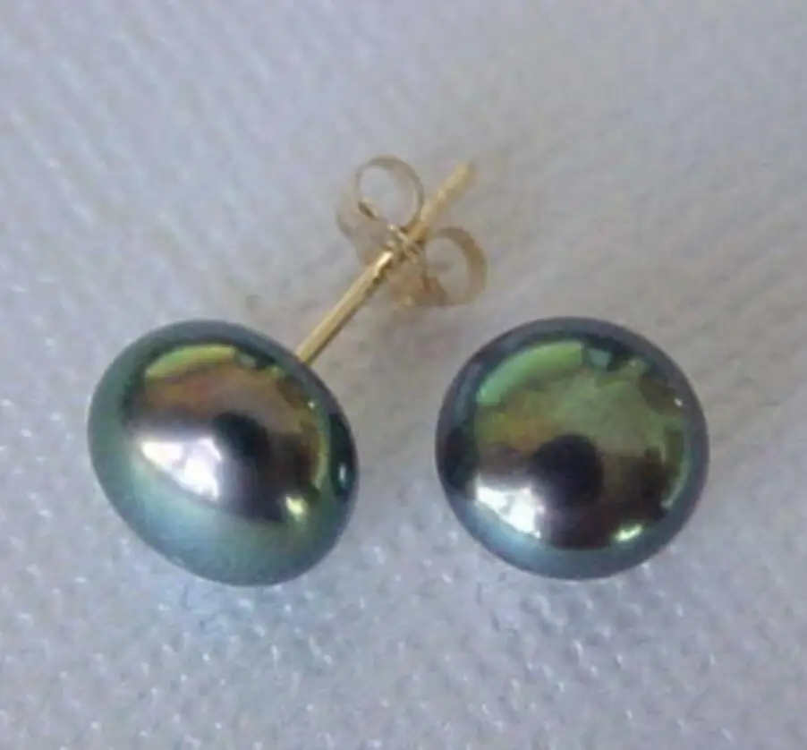 Бесплатная доставка пара сережек с натуральным пресноводным жемчугом 10-11 мм |