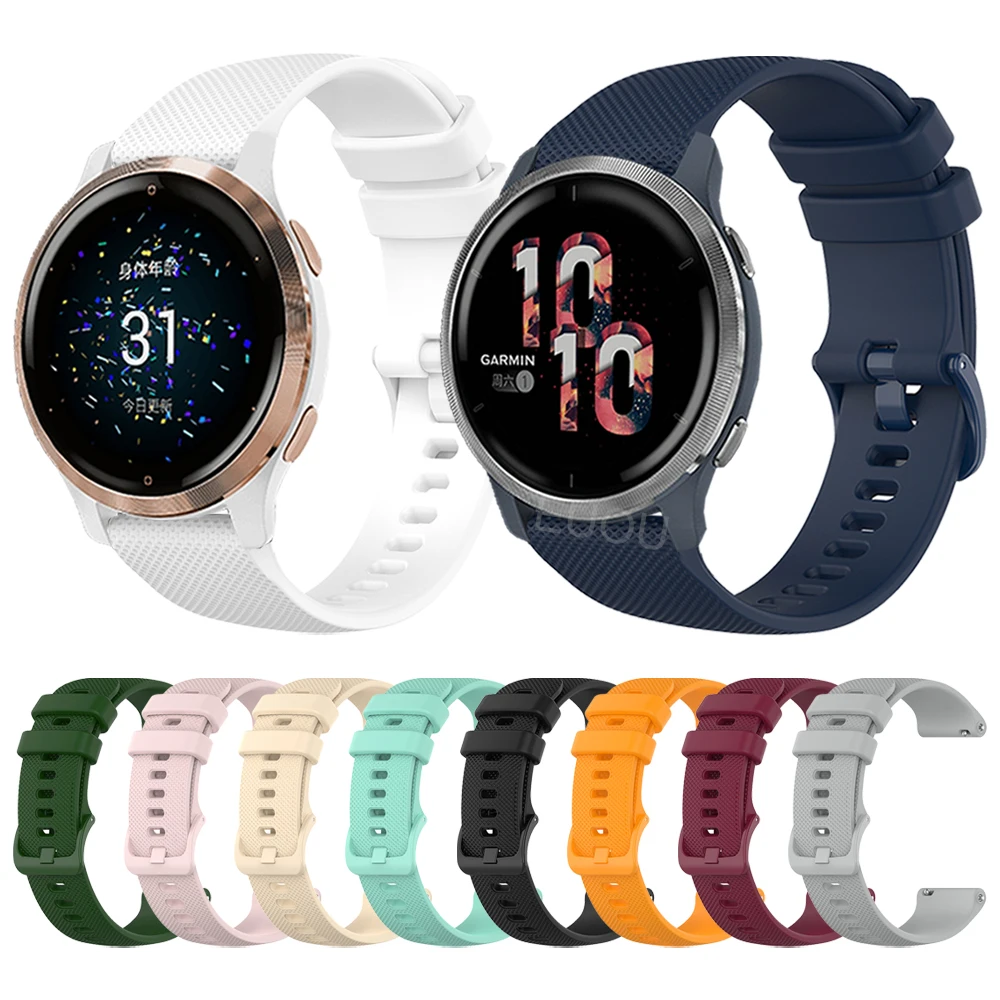 

Watchband For Garmin Venu 2 2S Strap Vivoactive 4 / 4S 40mm Smartwatch Silicone Band Replace Bracelet Belt Wriststrap