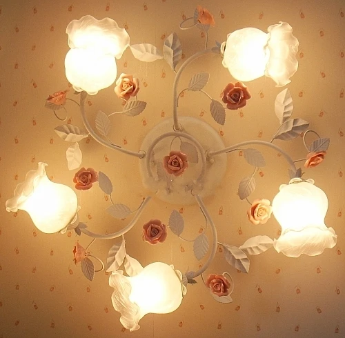 Европейский стиль сад гостиная романтические рестораны белые кованые железные