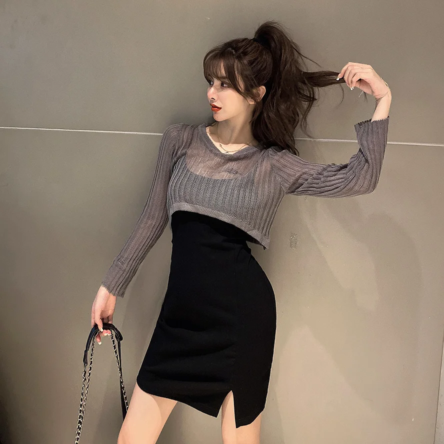 Женская трикотажная кофта в стиле интернет-знаменитостей | одежда