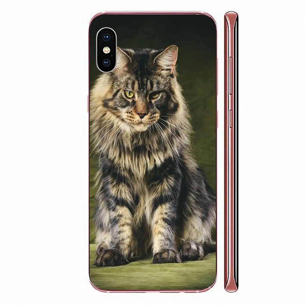 Мягкие чехлы из ТПУ для телефонов с принтом кошек и мейн-енов Sony Xperia Z Z1 Z2 Z3 Z4 Z5 compact