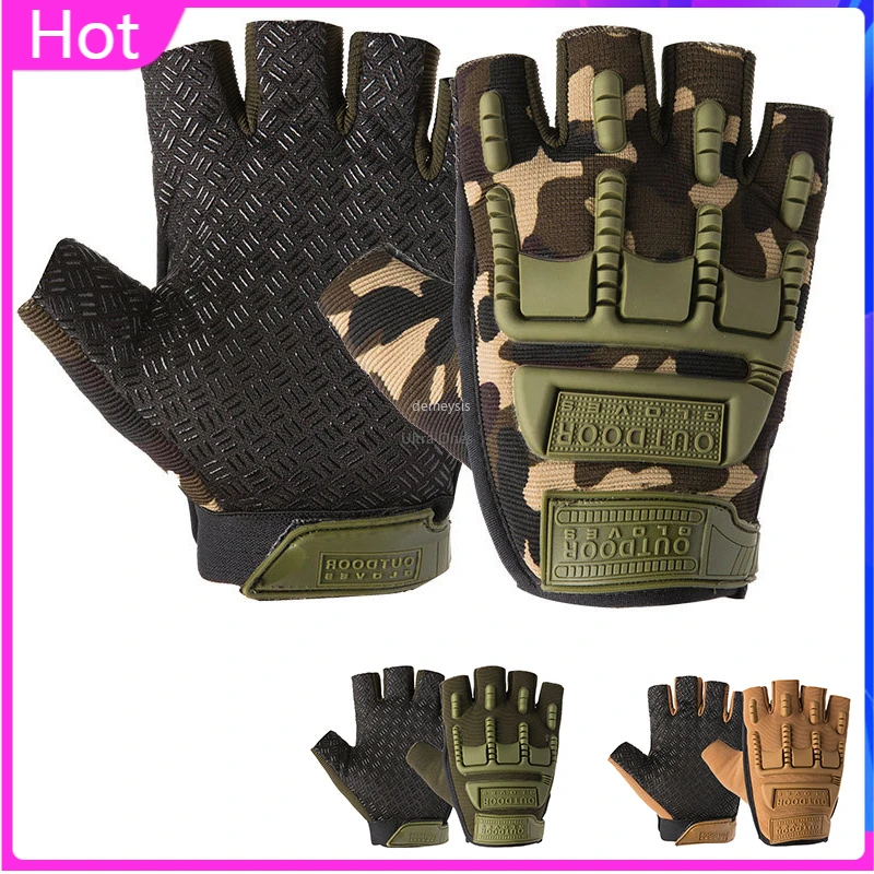 Тактические камуфляжные Перчатки для мотоциклистов походов охоты стрельбы без