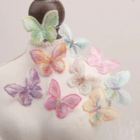 new 9pcslot shiny butterfly accessory for apparel sewing materials wedding dress diy lace trim