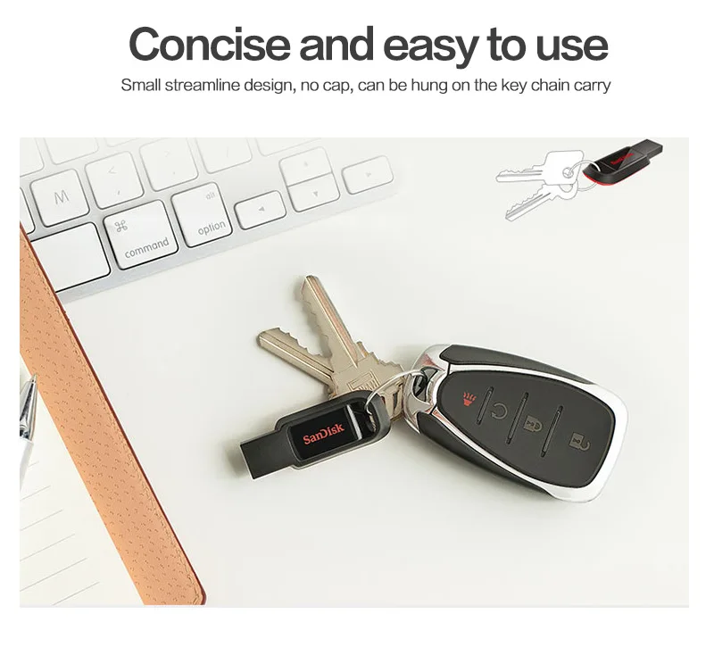 SanDisk 16 ГБ 32 ГБ USB 2,0 флешка, переносной usb-накопитель Mini портативный USB накопитель 64 Гб 128 Гб карта памяти накопитель данных для компьютера