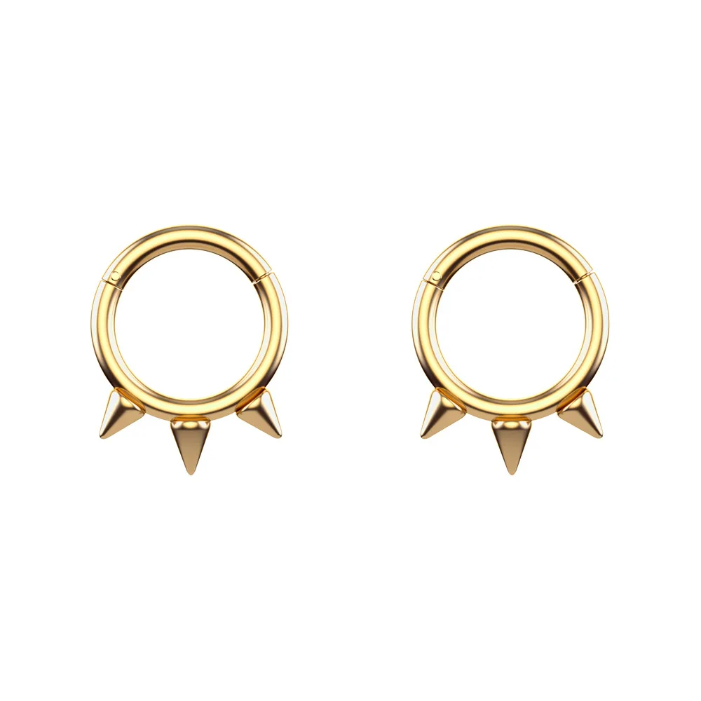 4 шт хирургический стальной нос пирсинг острый конус перегородка кликер