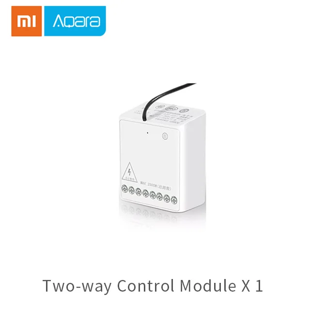 Two-way Control x 1 Xiaomi Aqara двусторонний модуль управления беспроводное реле ZigBee контрольный Лер 2 канала работает с умным домом Mijia APP& Home Kit - Цвет: Two-way Control x 1