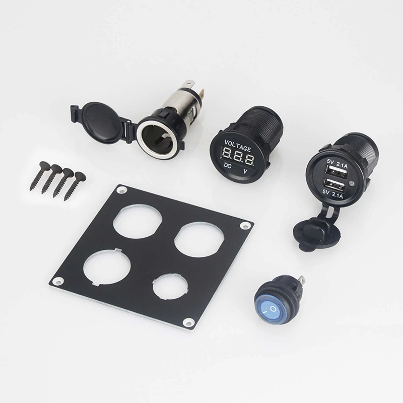 Водонепроницаемый двойной USB разъем зарядное устройство 2.1A &amp с светодиодный