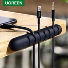 Органайзер для кабелей UGREEN, силиконовый держатель USB-кабеля, гибкие зажимы для мыши, наушников, кабеля