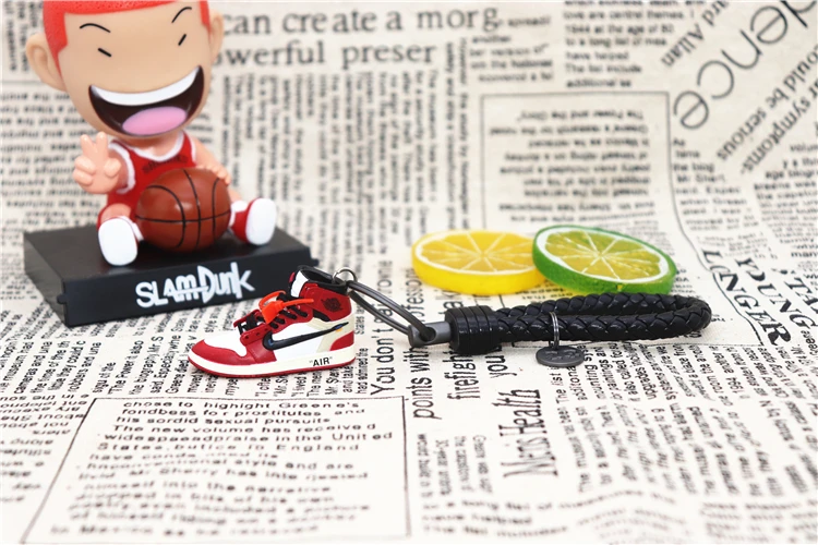 Ручной работы 3D AJ брелок Air Mini Jordan кроссовки модель милый брелок для ключей Баскетбольная обувь брелок лучший подарок Новая мода ювелирные изделия