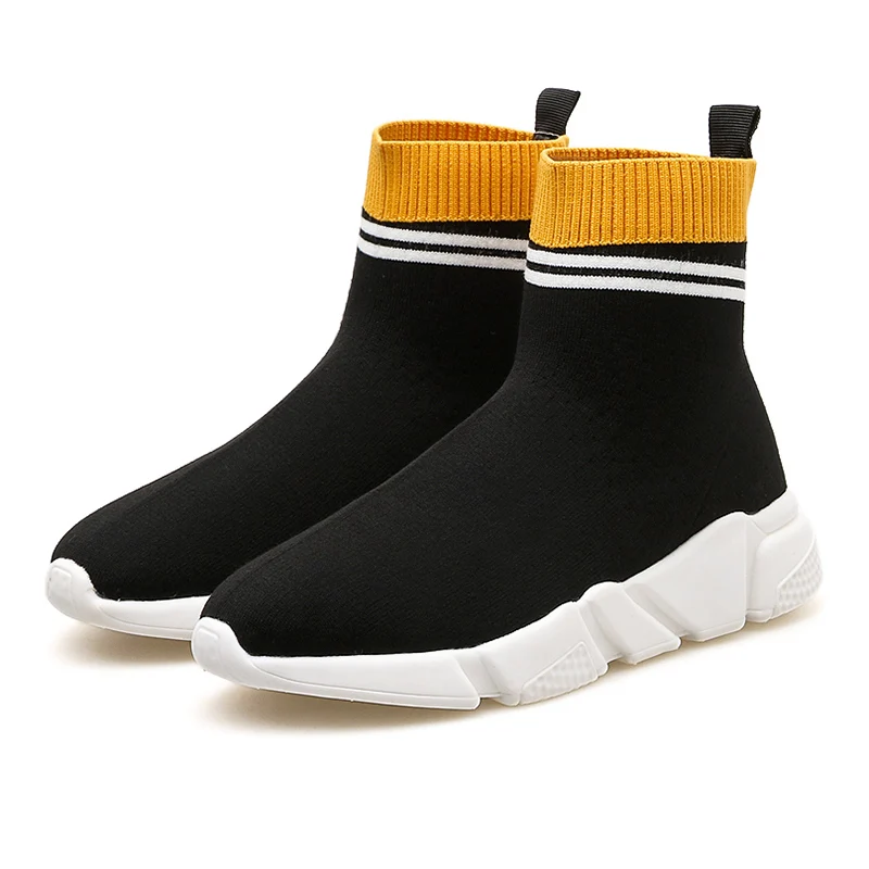 2019 г. Женские Дизайнерские ботильоны желтого цвета тянущийся Носок повседневная