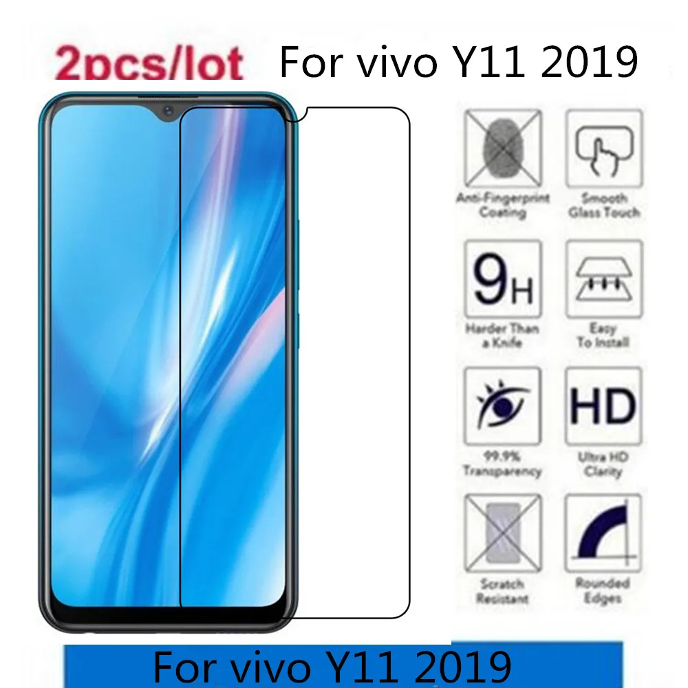 Закаленное стекло 2.5D 9H для vivo Y11 2019 защитная пленка из закаленного стекла