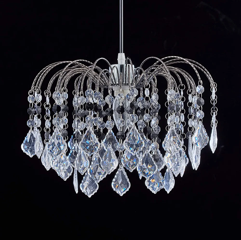 Прозрачный акриловый с украшением в виде кристаллов на разрыв форме капель и