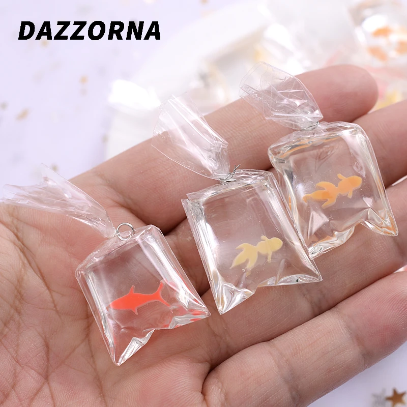 Модные Акриловые Подвески в виде золотой рыбки 3 цвета 6 цветов | Украшения и