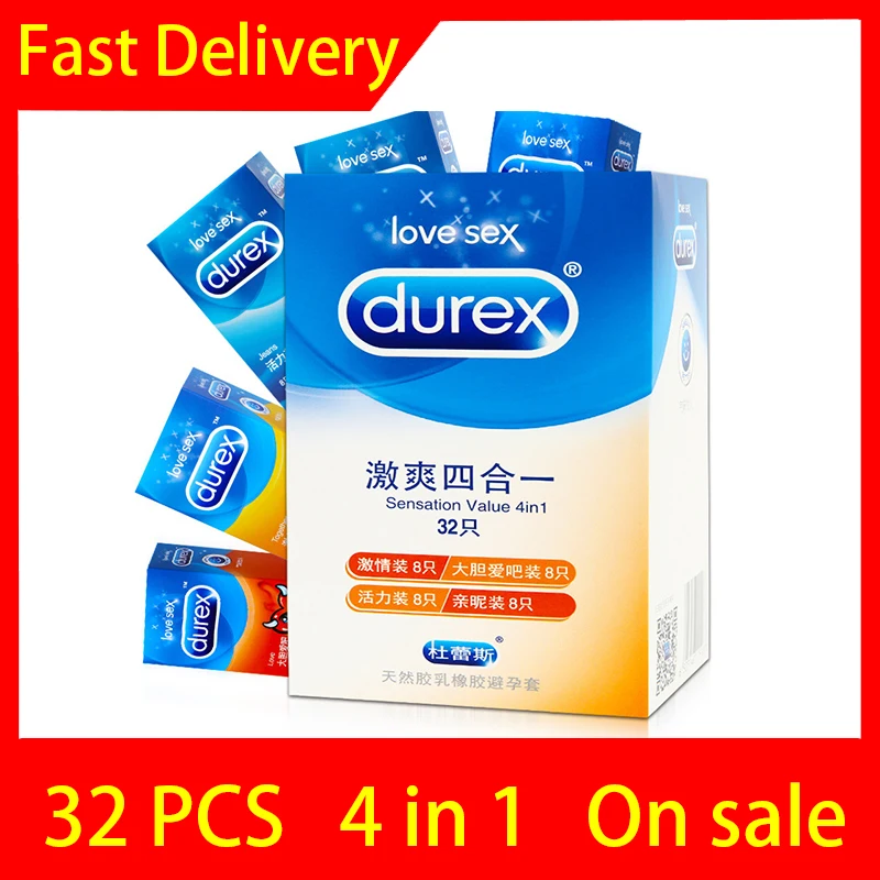 32 шт. презерватив Durex 4 в 1 типа ультра тонкие презервативы для мужчин латекс пенис