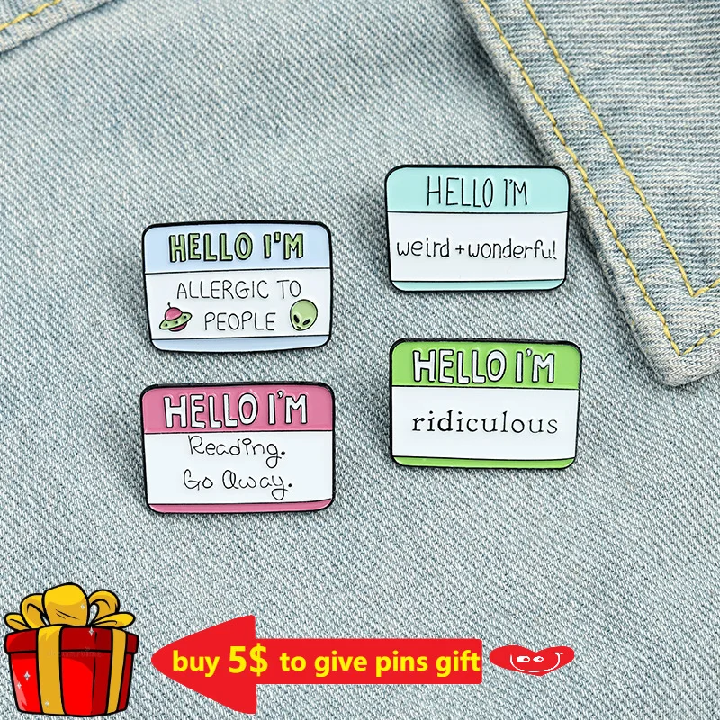 4 стиля веселые эмалевые булавки с надписью на тему диалога индивидуальный