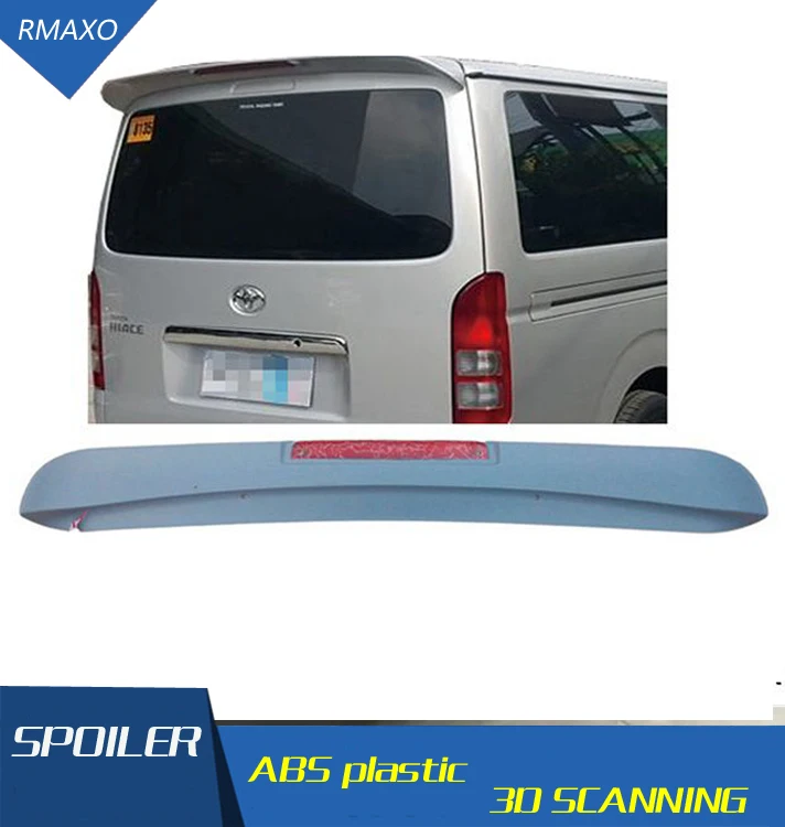 Используется для toyota hiace спойлер 2005 2012 с светильник ABS пластик Материал