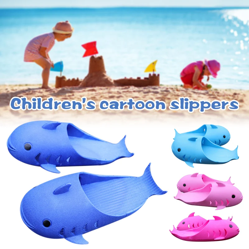 

Summer Boys And Girls Non-Slip Slippers Cute Dolphin Cartoon Shape For Home Bathroom FK88