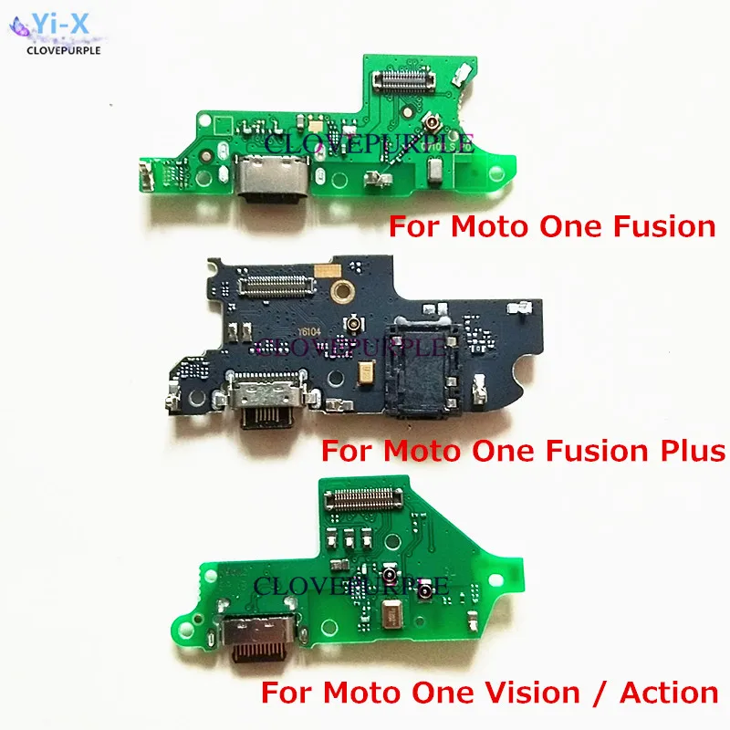 

1pcs New Charger Board Flex For Motorola Moto One Fusion Plus Action Vision USB Port Connector Dock Charging Board