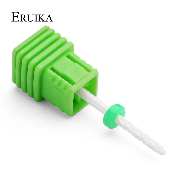 Green C ERUIKA керамическое сверло для ногтей, 3 размера, фреза 3/32 дюйма, аппарат для маникюра, пилочка для ногтей, аксессуары - Цвет: Green C
