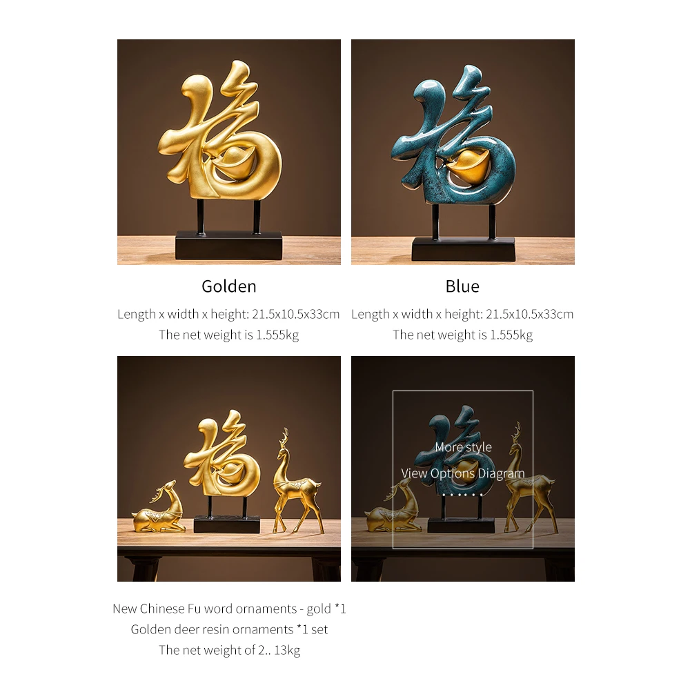 

Chinese style home and Wanshixing decoration statue living room for indoor home decoration accessories deer sculpture