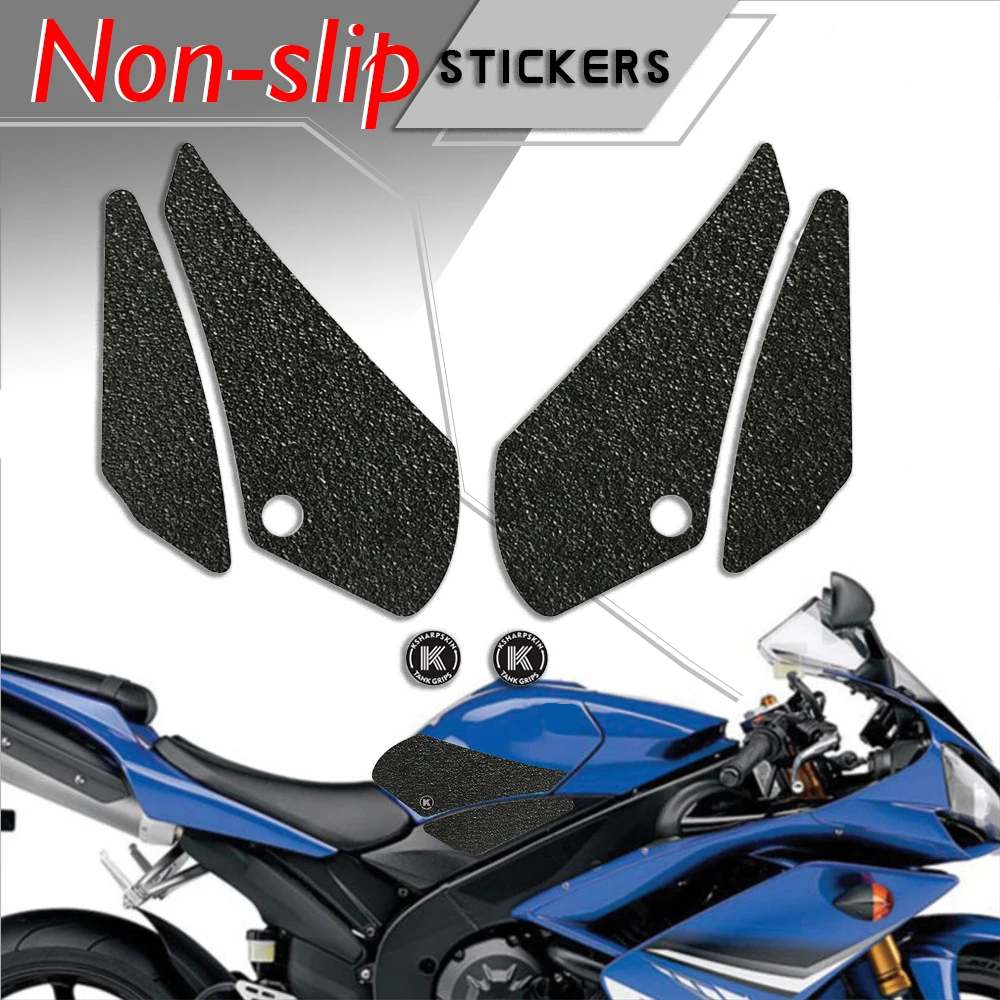 

Motorcycle tank grip fuel tank traction pad side knee grip friction protector sticker for YAMHA 07-08 YZF-R1