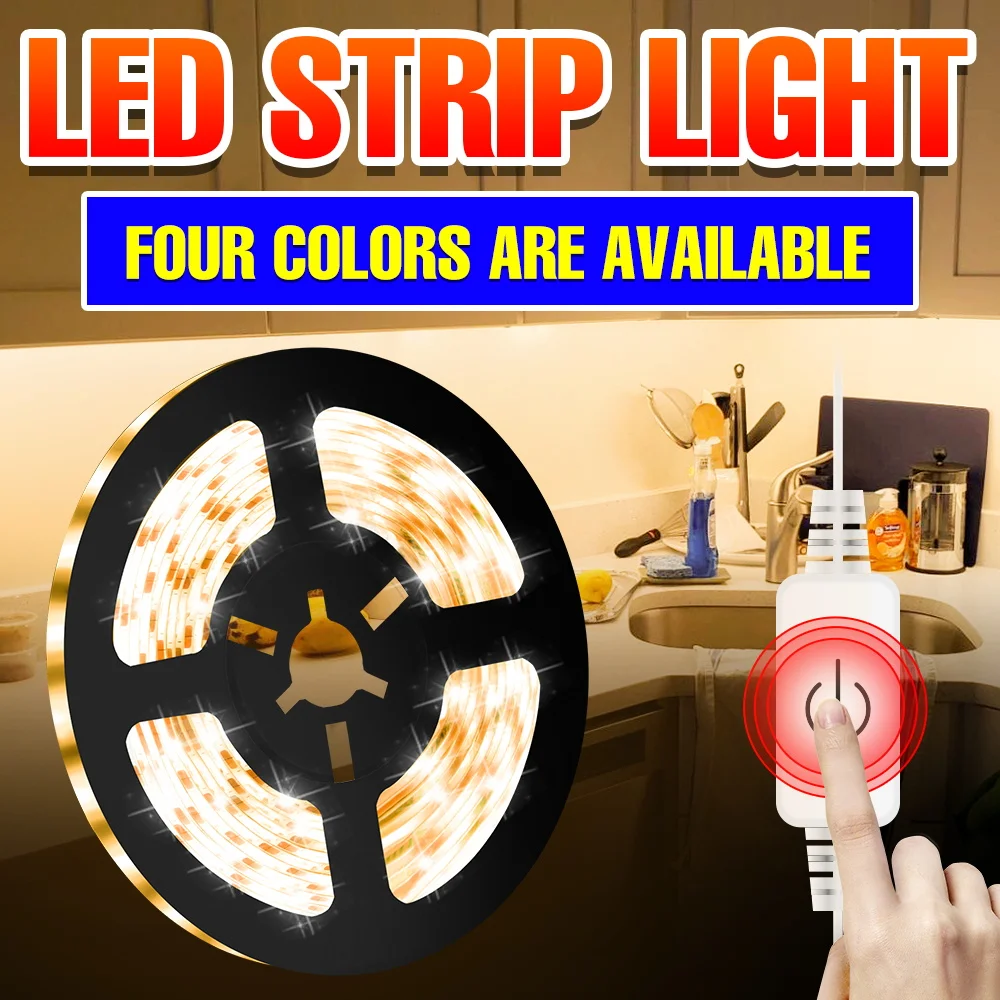 

LED Flexible Light Strip USB LED Touch Dimming Waterproof Lamp Ribbon 5V 2835 LED Tape TV Background Decoration 50cm 1m 2m 3m