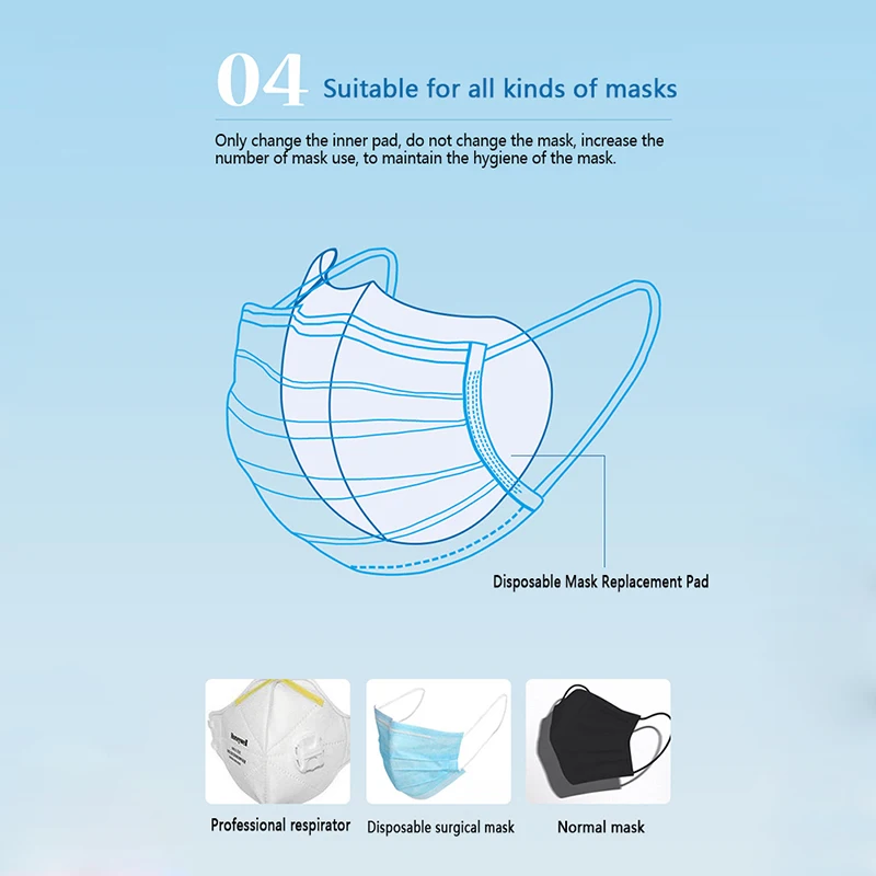 50 шт одноразовые маски прокладки Анти-аллергия маска против пыли прокладка
