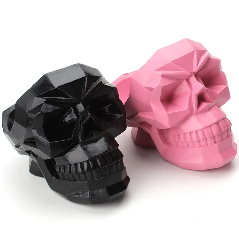 3D геометрическая коробка для хранения головы черепа Женские Ювелирные изделия