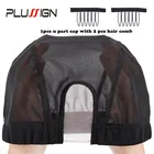 1 шт., эластичная U-образная крышка для парика, с сеткой для волос, 2 шт, 1,5 дюйма, 3 дюйма