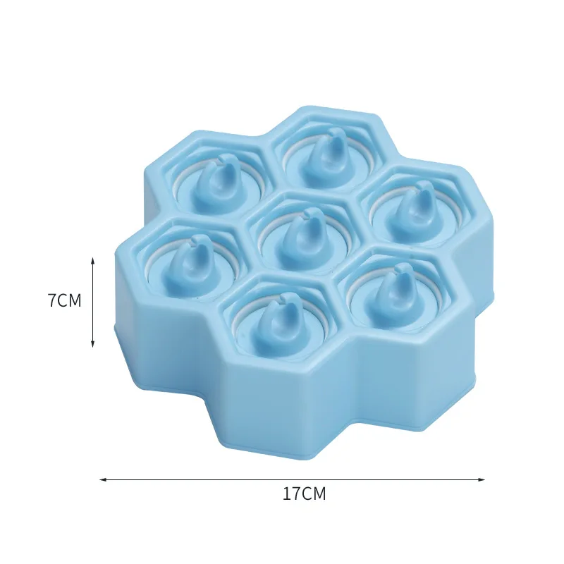 

7 Cells Honeycomb Shape Ice Cream Mold DIY Handmade Dessert Fruit Maker Reusable Ice Cube Tray Popsicle Home Ice Cream Maker