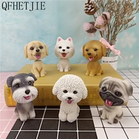 qfhetjie car decoration ornaments doll dog can shake his head resin crafts fashion creative car must have
