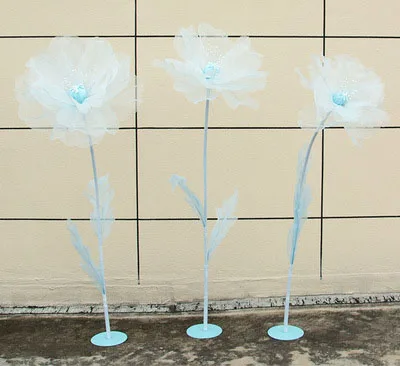 Light blue Type 3 Высококачественные шелковые пионы, розовые Искусственные цветы, букет для дома, свадебные украшения, дорожный свинец, для дома и улицы - Цвет: Light blue Type 3