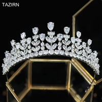 princess zircon crowns tiara headpiece zirconia rhinestones crystal royal queen for pageant party bridal jewelry