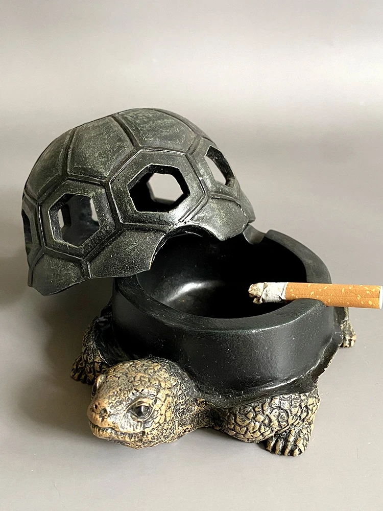 

WHYOU Retro Tortoise Creative Resin Clay Ashtray Car Ornament Vintage Home Furnishing Decoration Valentine Gifts