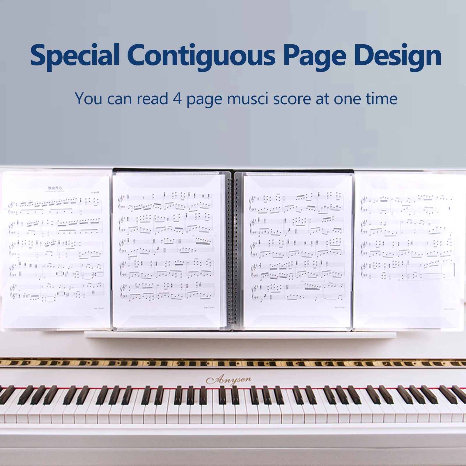 

Flatsons FB-04 A4 Size Music Score Holder Paper Sheet Document File Organizer Music Paper Folder 40 Pockets for Guitar Piano