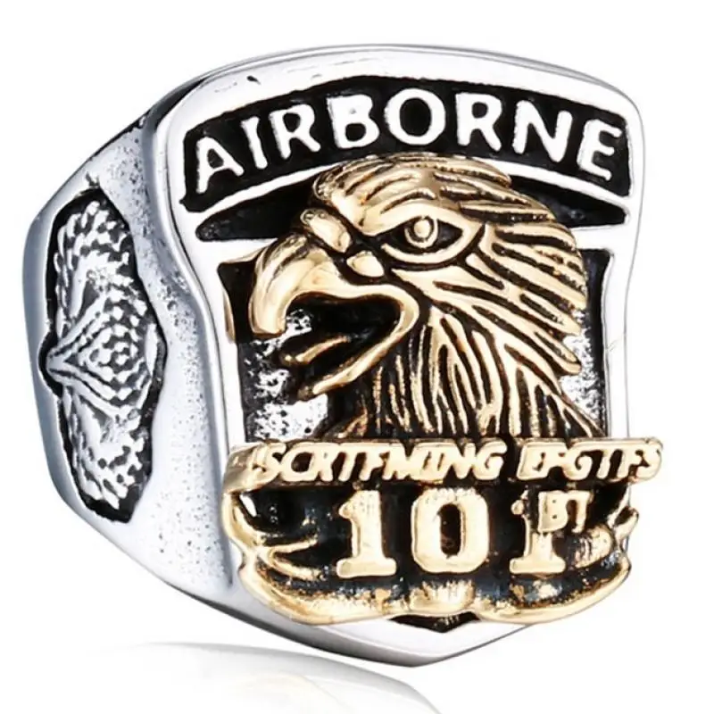 

2021 New Vintage U.s. Marine Corps Eagle Wing Ring Mens Gold Silver Alloy Mteal Biker Eagle Ring Jewelry Gift Wholesale