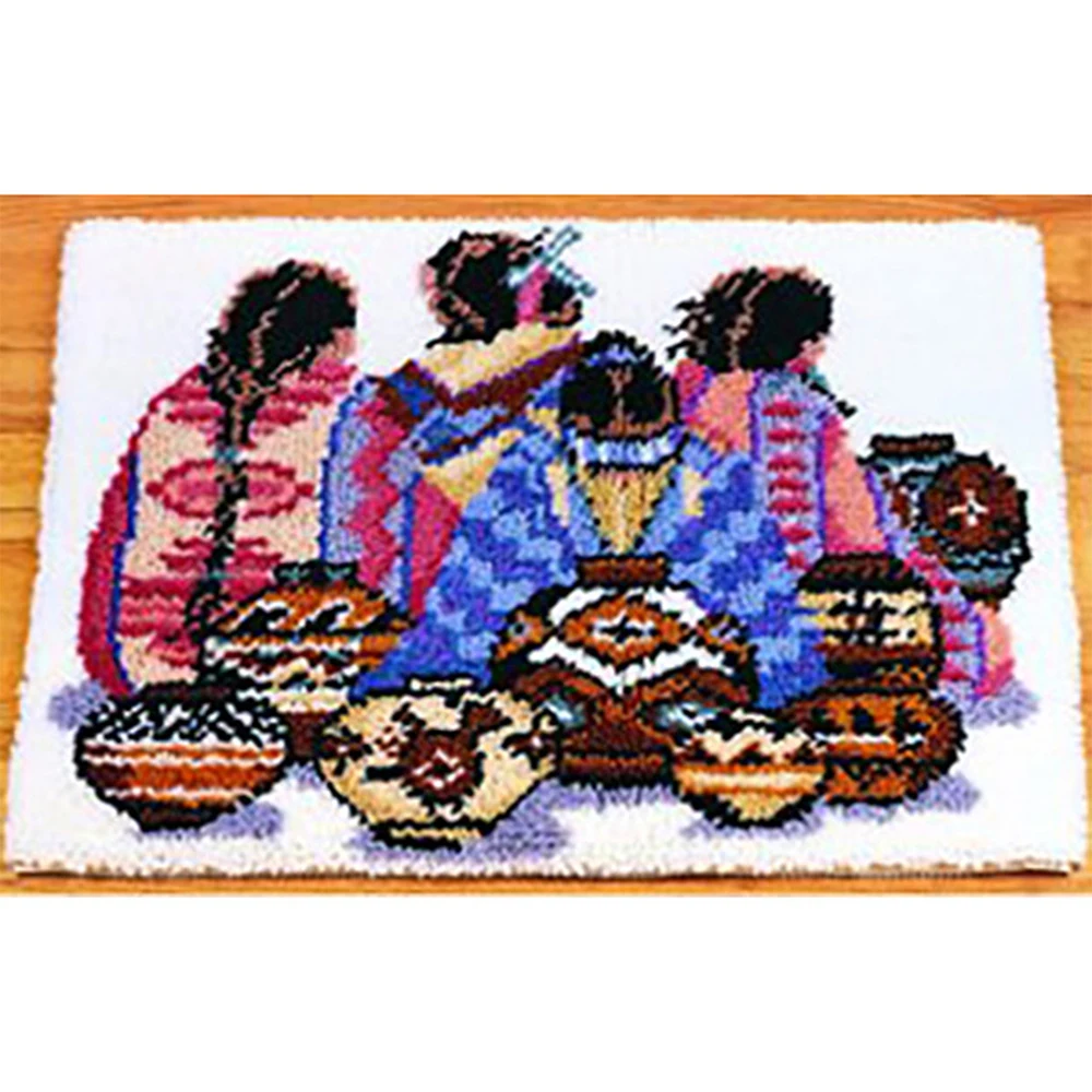 

Carpet embroidery Cross stitch kits Crafts for adults Tapestry kit with Pre-Printed Pattern People Latch hook rug kits Hobby