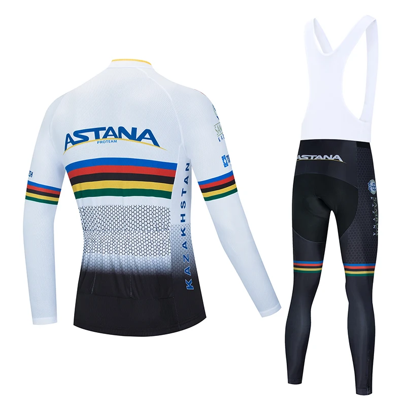 2020 Астана Команда зимние теплые шерстяные штаны для верховой езды Джерси набор