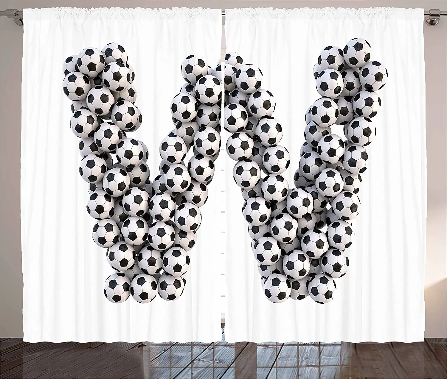 

Светонепроницаемые занавески с буквами W, светонепроницаемые занавески с буквами W и W алфавита в дизайне с многослойными шариками, оконные ...