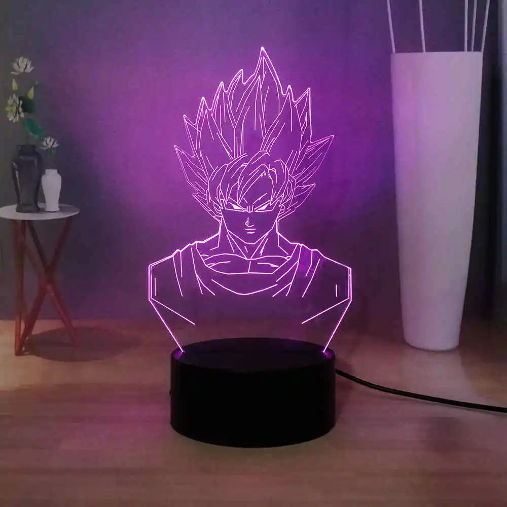Новинка, светодиодный ночник с драконом, для детей, Сон Гоку, RGB, 7 цветов, настольная лампа, креативная прикроватная лампа, подарок на день рождения