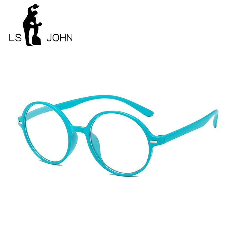 LS JOHN винтажные круглые очки для чтения женщин и мужчин TR90 оправа прозрачные линзы