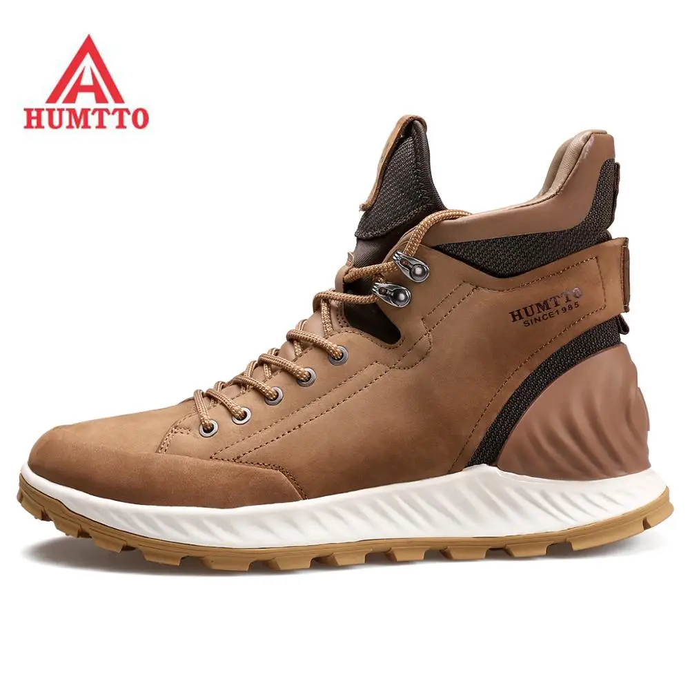 Высокие мужские кроссовки HUMTTO из натуральной кожи для активного отдыха и походов