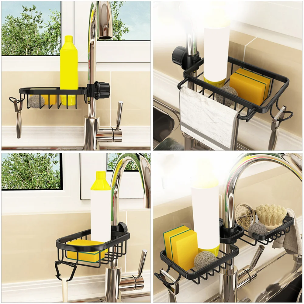 

Sponge Rack Useful Mounted Draining Shelf Cleaning Tools Rack