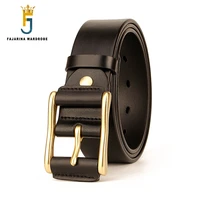 fajarina mens top quality cow skin belts men%e2%80%98s casual retro cowhide leather cover brass pin buckle belt for men 3 8cm n17fj872