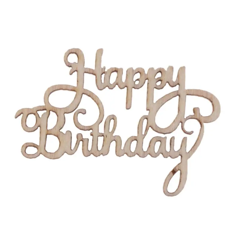 15 шт. деревянные счастливый день рождения Таблица Конфетти посыпать Цветы Винтаж