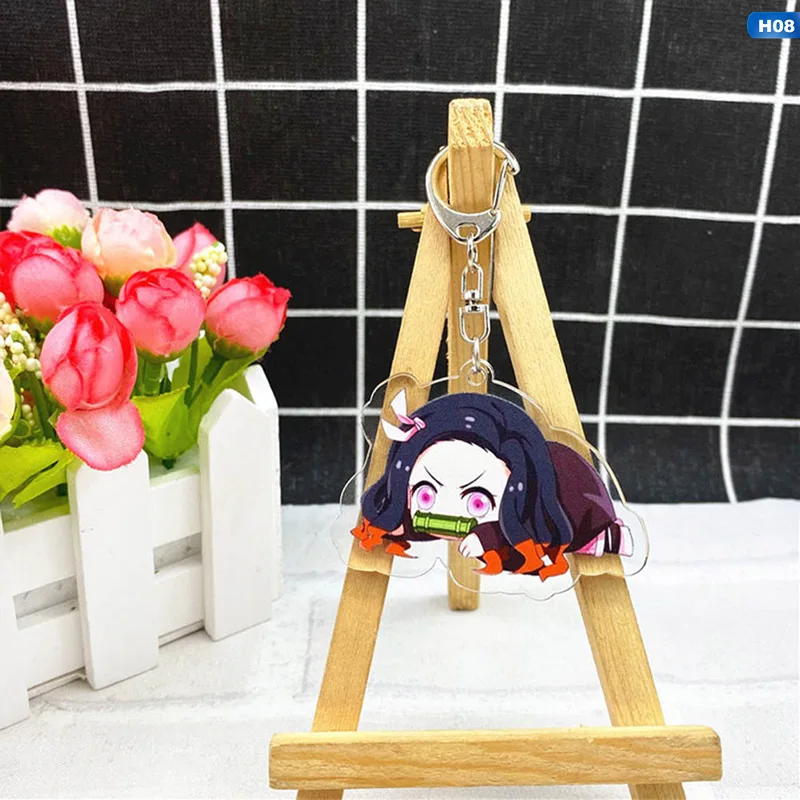 KEY5104H08 Аниме демон убийца: Kimetsu no Yaiba акриловый брелок для ключей Косплей Аниме Подарки - Цвет: KEY5104H08
